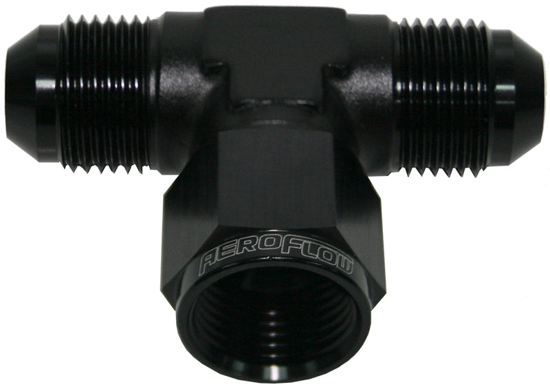AF144-08BLK - AN TEE -8AN FEMALE NUT BLACK SWIVEL NUT ON SIDE