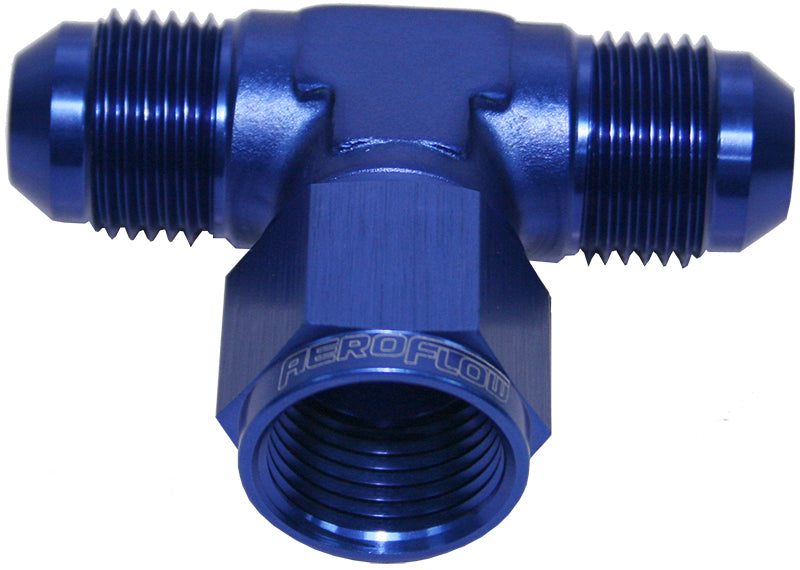 AF144-16 - AN TEE -16AN FEMALE NUT BLUE SWIVEL NUT ON SIDE