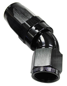 AF152-06BLK - 45 DEG HOSE END -06AN BLACK FULL FLOW TAPER STYLE