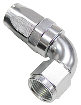 AF153-04S - 90 DEG HOSE END -04AN SILVER FULL FLOW TAPER STYLE