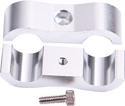AF156-08S - BILLET DUAL HOSE SEPERATOR SILVER 12.6MM ID OR 1/2" ID