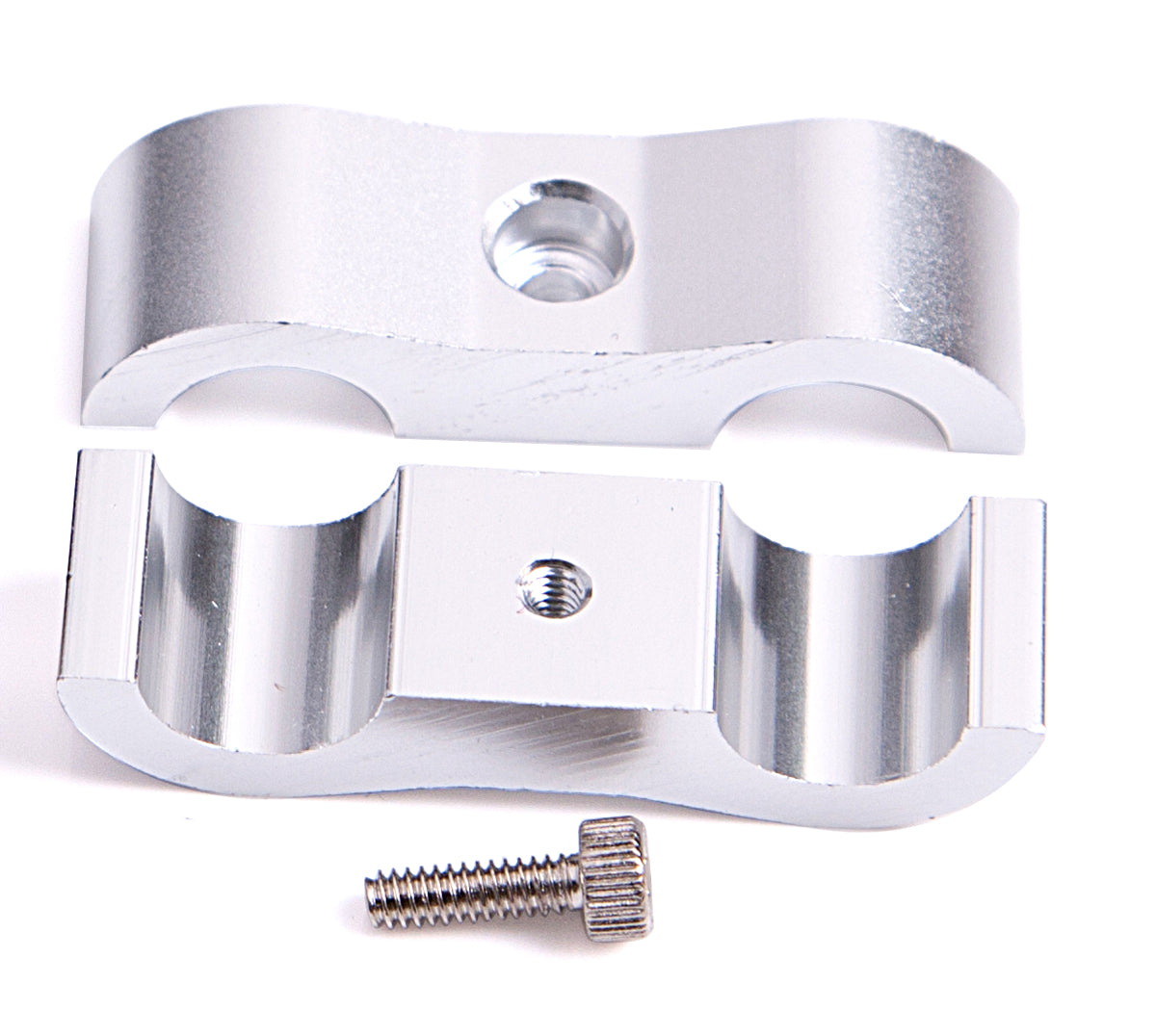 AF156-17S - BILLET DUAL HOSE SEPER USE -16HOSE SILVER 27MM ID OR 1-1/16"