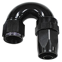 AF159-06BLK - 180 DEG HOSE END -06AN BLACK FULL FLOW TAPER STYLE