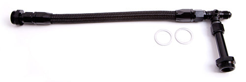 AF160-06BLK - HOLLEY DUAL INLET RAIL -6AN BLACK SUIT 1-2 METERING BLOCKS