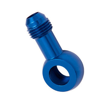 AF163-06 - EDELBROCK CARB INLET BANJO BLUE 5/8-20 TO MALE -6AN