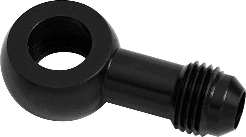 AF163-06BLK - EDELBROCK CARB INLET BANJO BLACK 5/8-20 TO MALE -6AN