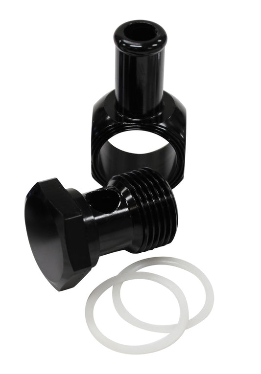 AF164-06BLK - EDELBROCK CARB INLET BANJO BLACK 5/8-20 TO MALE 3/8 BARB