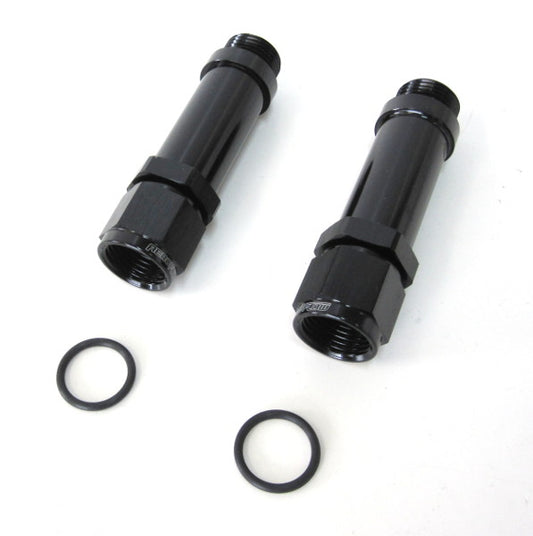 AF165-08-1BLK - -8AN FEMALE TO HOLLEY ULTRA HPBLACK SWIVEL NUT (PAIR) -8ORB