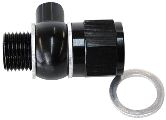 AF166-05-02BLK - LS CHEVY OIL PRESSURE ADAPTER ALLOWS 1/8" NPT AUX PORT