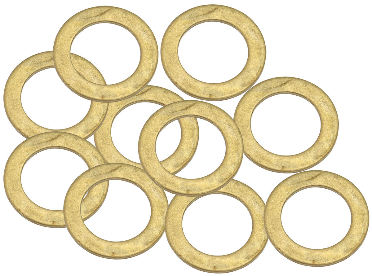 AF181-11 - BRASS CRUSH WASHER METRIC M11 11MM ID SUIT -4AN 7/16" 10 PAC