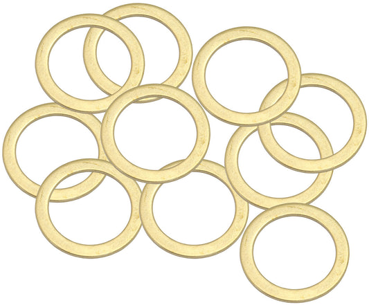AF181-18 - BRASS CRUSH WASHER METRIC M18 18MM ID SUIT M18 THREAD 10 PAC