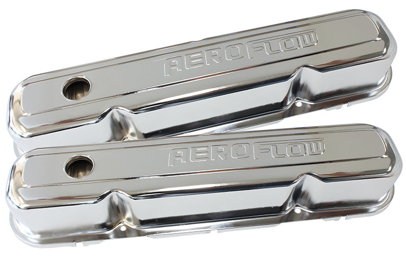 AF1821-5006 - STEEL VALVE COVERS CHRYSLER SBCHROME WITH AEROFLOW LOGO