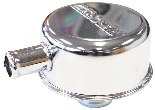 AF1821-7001 - Chrome valve cover breather Push in with 5/8" spout w/logo
