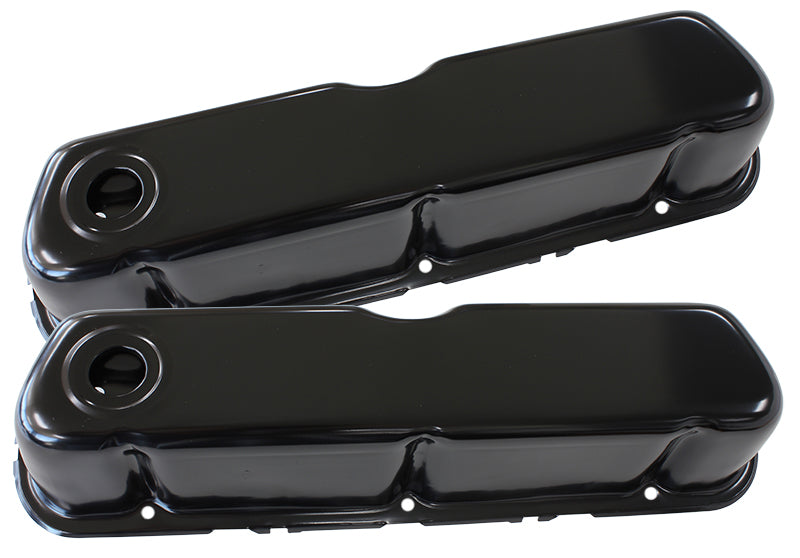 AF1822-5052 - STEEL VALVE COVERS, SBF BLACK WITHOUT LOGO