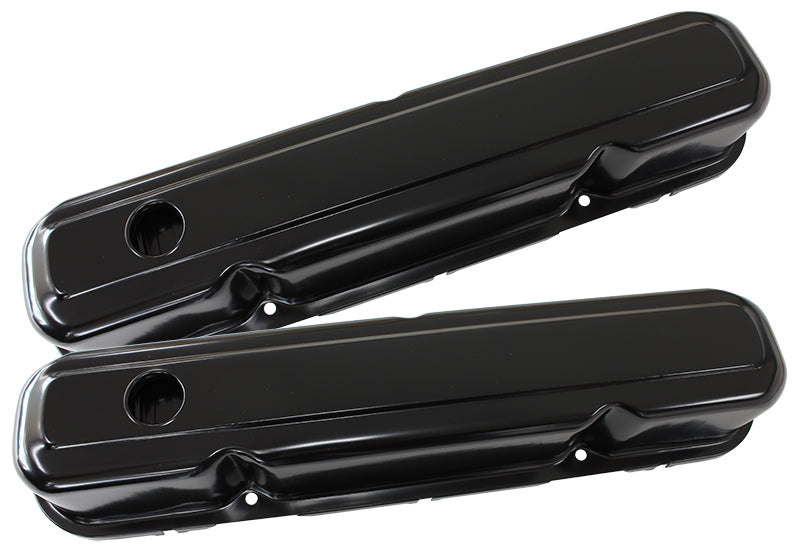 AF1822-5056 - STEEL VALVE COVERS, CHRYSLER SB, BLACK WITHOUT LOGO