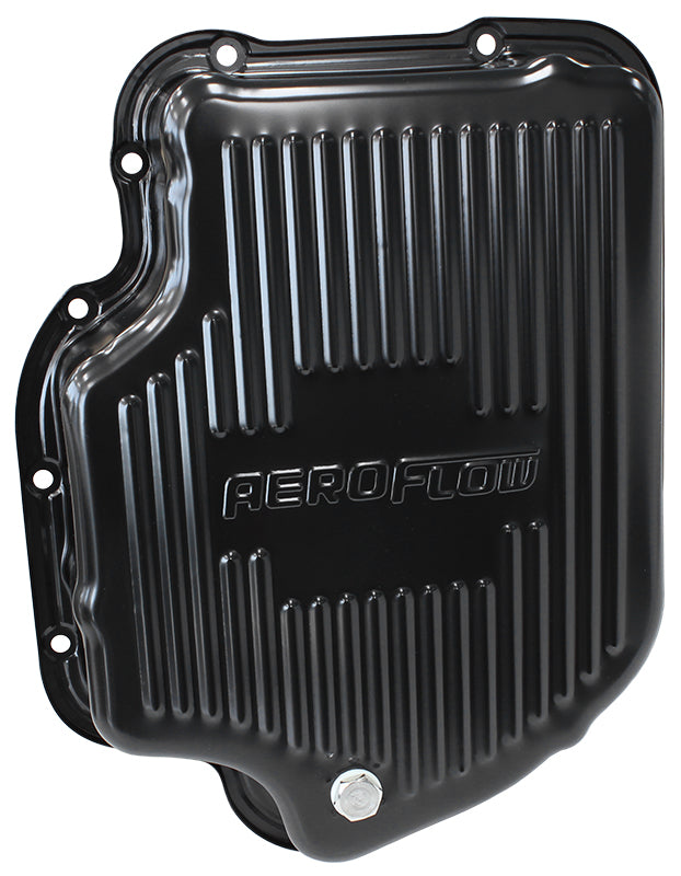 AF1826-3001 - TH400 DEEP TRANSMISSION PAN BLACK W/ DRAIN PLUG 3" DEEP
