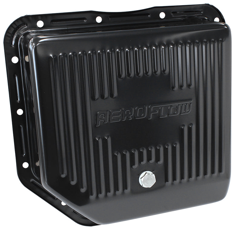AF1826-3003 - TH350 DEEP TRANSMISSION PAN BLACK W/ DRAIN PLUG