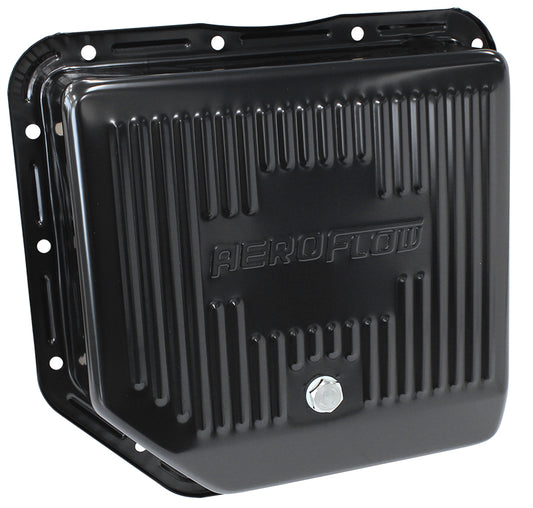 AF1826-3003 - TH350 DEEP TRANSMISSION PAN BLACK W/ DRAIN PLUG