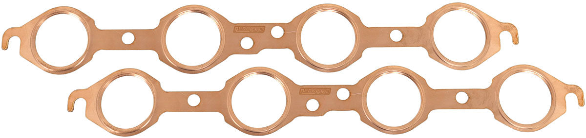 AF1854-1004 - GM LS ROUND EXHAUST GASKETS COPPER EMBOSSED PAIR LS1 CHEV