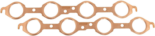 AF1854-1004 - GM LS ROUND EXHAUST GASKETS COPPER EMBOSSED PAIR LS1 CHEV