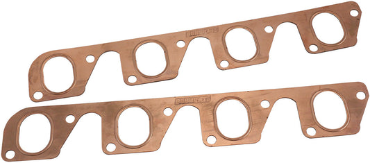 AF1854-1604 - FORD CLEVELAND EXHAUST GASKETSCOPPER EMBOSSED 351C PAIR 2V OVAL Aeroflow - AF 1854-1204
