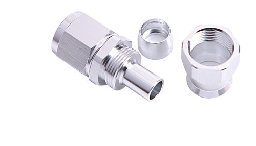 AF201-04-03 - Straight Stainless Steel Hose End -4AN to -3 PFTE Hose