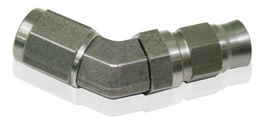 AF202-03 - 45° Stainless Steel Hose End -3AN to -3 PTFE Hose
