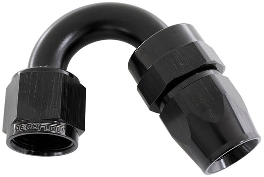 AF205-06DBLK - ALLOY 150 DEG HOSE END -6AN BLACK FULL SWIVEL SUIT TEFLON