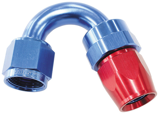 AF205-08D - ALLOY 150 DEG HOSE END -8AN BLUE FULL SWIVEL SUIT TEFLON