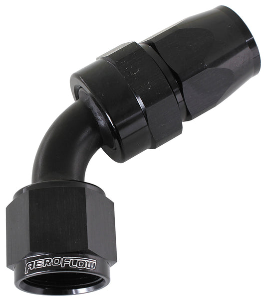 AF208-06DBLK - ALLOY 60 DEG HOSE END -6AN BLACK SWIVEL NUT SUIT TEFLON