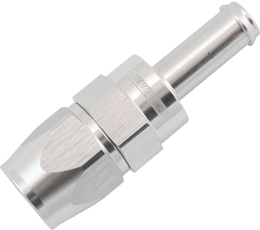 AF214-06-05DS - STRAIGHT -6AN HOSE END TO 5/16BARB TEFLON 200 SERIES SILVER
