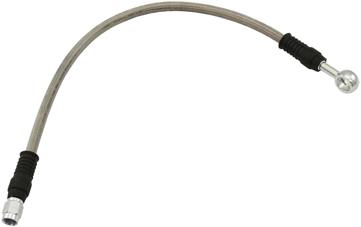 AF225-04 - 3/8" (10mm) BANJO to -3AN 16" LONG TO FEMALE -3AN STRAIGHT BRAKE LINE Aeroflow- AF 225-04