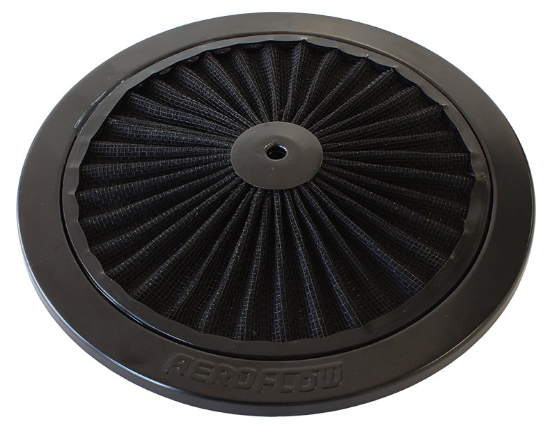 AF2251-0901 - 9" BLACK FULL FLOW TOP PLATE BLACK COTTON HI FLOW & FILTRAT