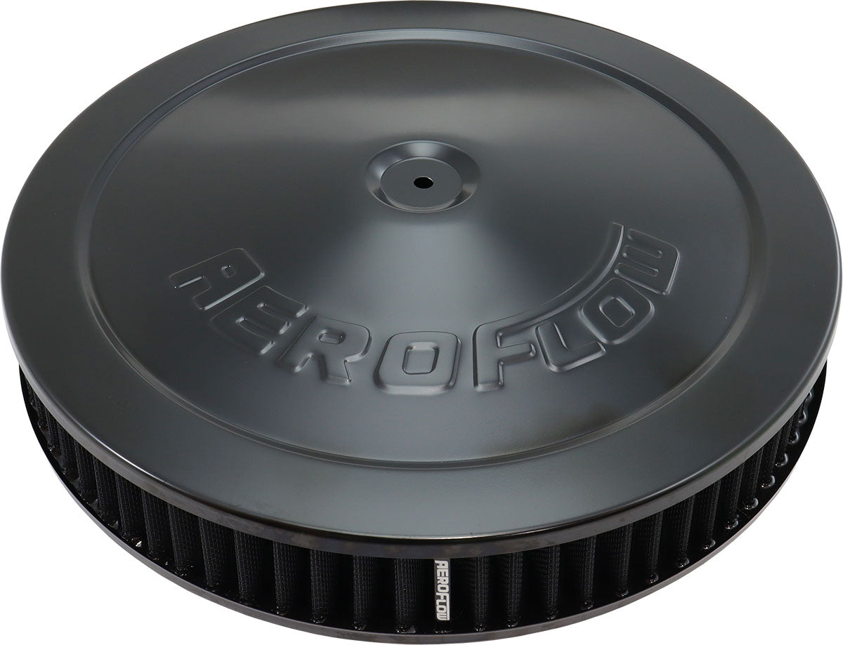 AF2251-1270 - 14" x 2-1/4" AIR CLEANER ASSY 5-1/8" FLAT BASE BLACK