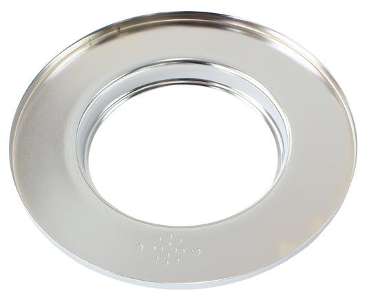 AF2851-0900 - 9" AIR CLEANER BASE ONLY FLAT BASE CHROME, 5-1/8" ID