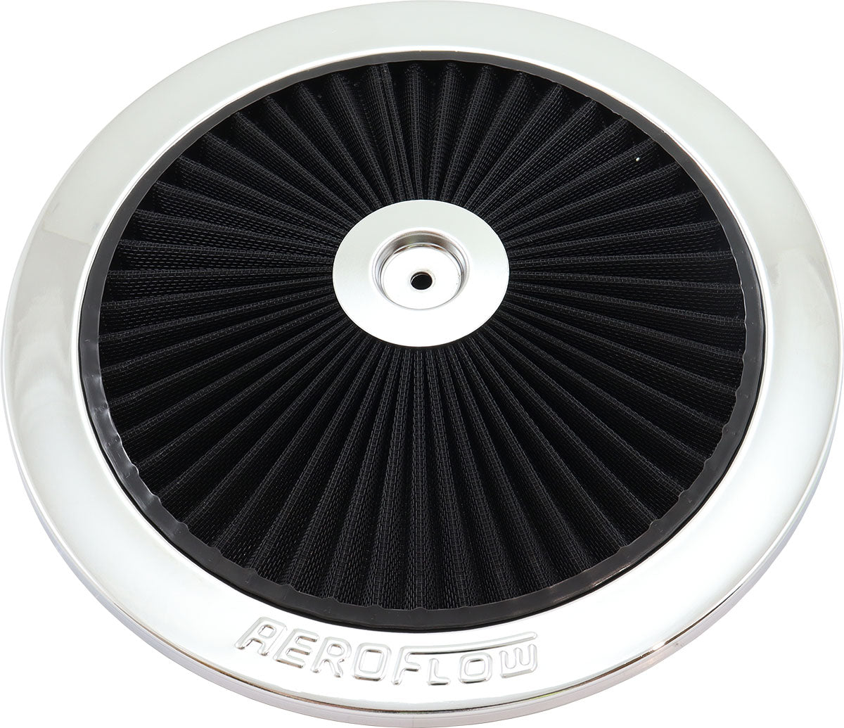 AF2851-1101 - 11" CHROME FULL FLOW TOP PLATEBLACK COTTON HI FLOW & FILTRAT