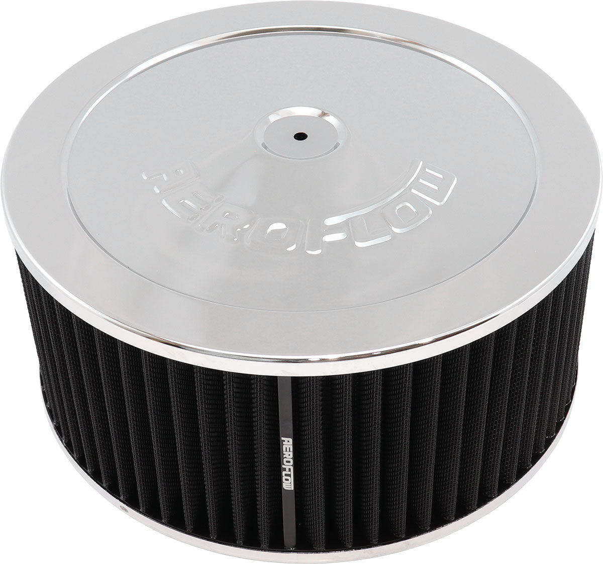 AF2851-1190 - 11" X 5" AIR CLEANER ASSY 5-1/8" FLAT BASE CHROME COTTON