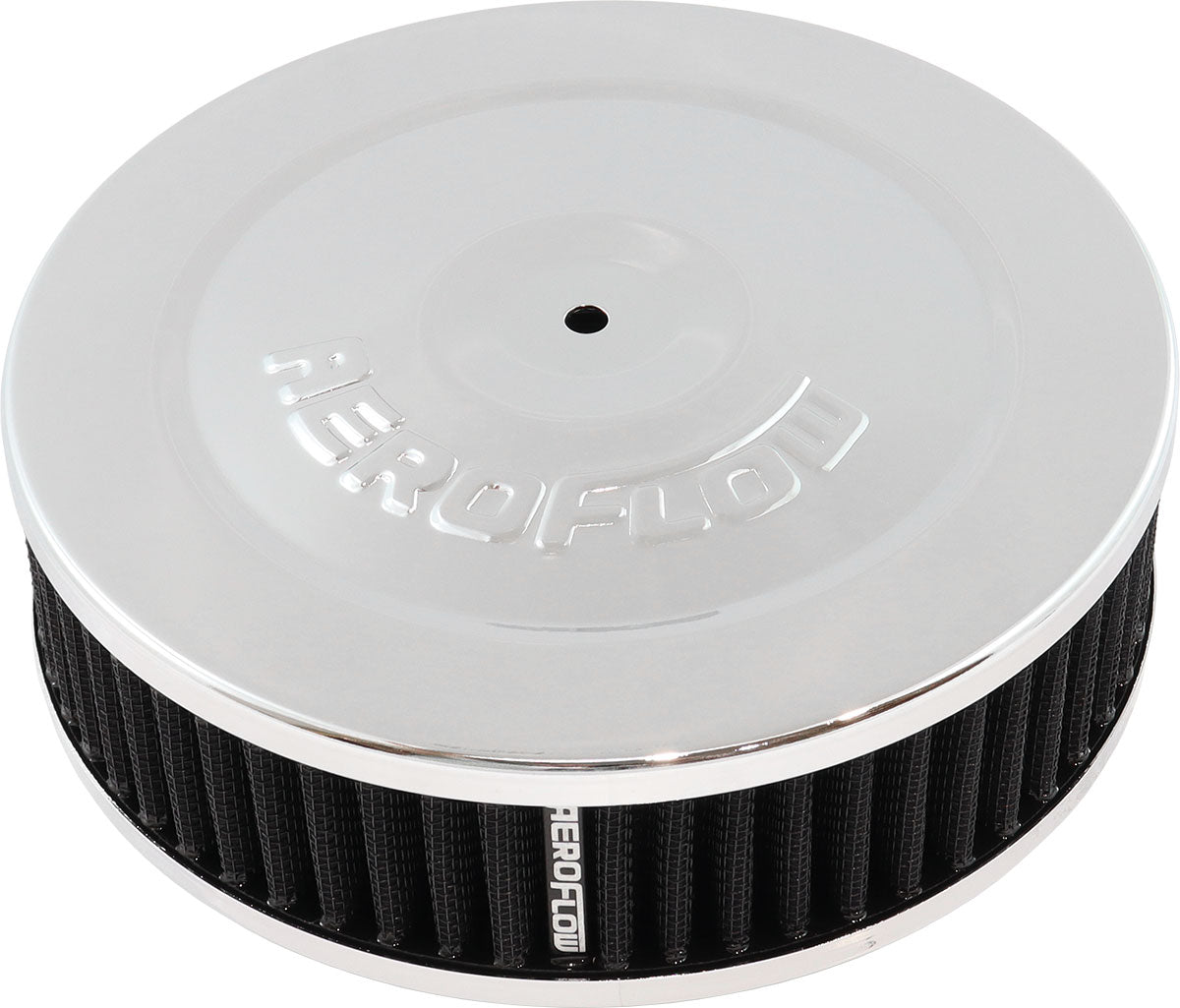AF2851-1320 - 7" X 2" AIR CLEANER ASSY 5-1/8" FLAT BASE CHROME COTTON