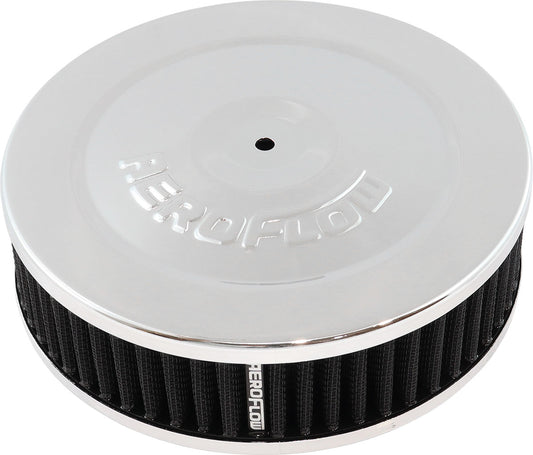 AF2851-1320 - 7" X 2" AIR CLEANER ASSY 5-1/8" FLAT BASE CHROME COTTON