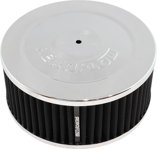 AF2851-1330 - 7" X 3" AIR CLEANER ASSY 5-1/8" FLAT BASE CHROME COTTON
