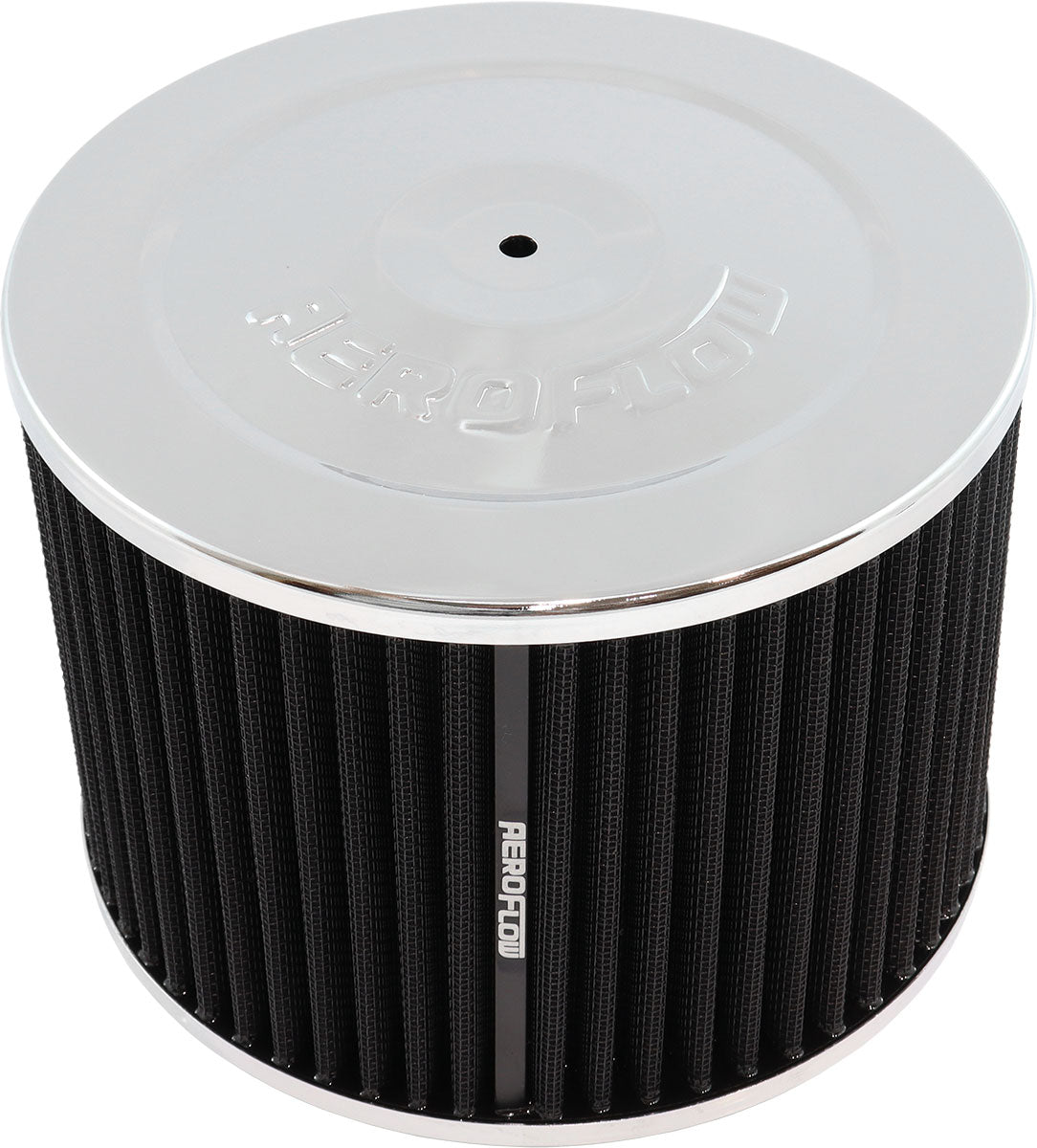 AF2851-1340 - 7" X 5" AIR CLEANER ASSY 5-1/8" FLAT BASE CHROME COTTON