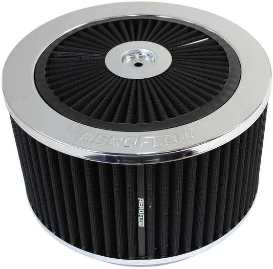 AF2851-1375 - 9" X 5" FULL FLOW AIR CLEANERASSEMBLY 5-1/8" CHROME COTTON