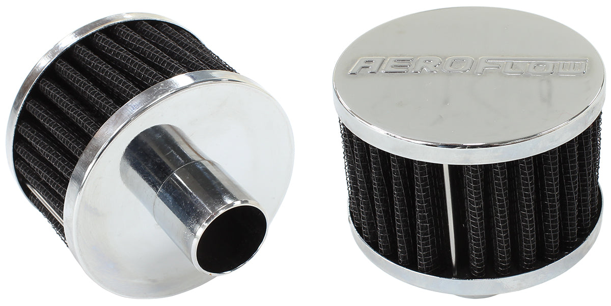 AF2871-1170 - 1" PUSH IN BREATHER FILTER 3" O.D,2" H,CHROME TOP