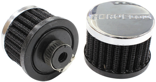 AF2871-1320 - 3/8" UNIV CLAMP ON FILTER 2" O.D,1-1/2" H,CHROME TOP