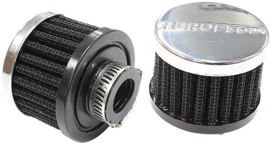 AF2871-1340 - 5/8" UNIV CLAMP ON FILTER 2" O.D,1-1/2" H,CHROME TOP