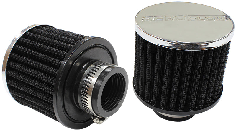 AF2871-1390 - 1-1/4" UNIV CLAMP ON FILTER 3" O.D,2-1/2" H,CHROME TOP