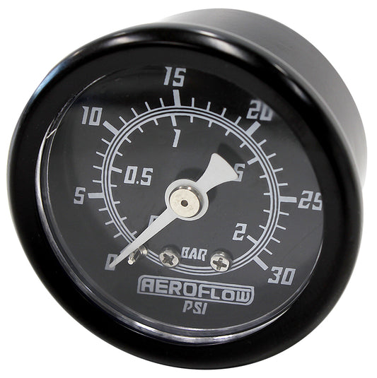 AF30-2210 - 1-1/2" 0-30 PSI PRESS GAUGE BLACK FACE WHITE POINTER