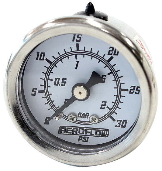 AF30-2211 - 1-1/2" 0-30 PSI PRESSURE GAUGEWHITE FACE BLACK POINTER