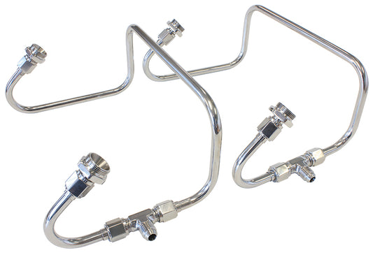 AF30-2671 - DUAL INLET FUEL LINE KIT SUIT 4150 HOLLEY CARB S/STEEL