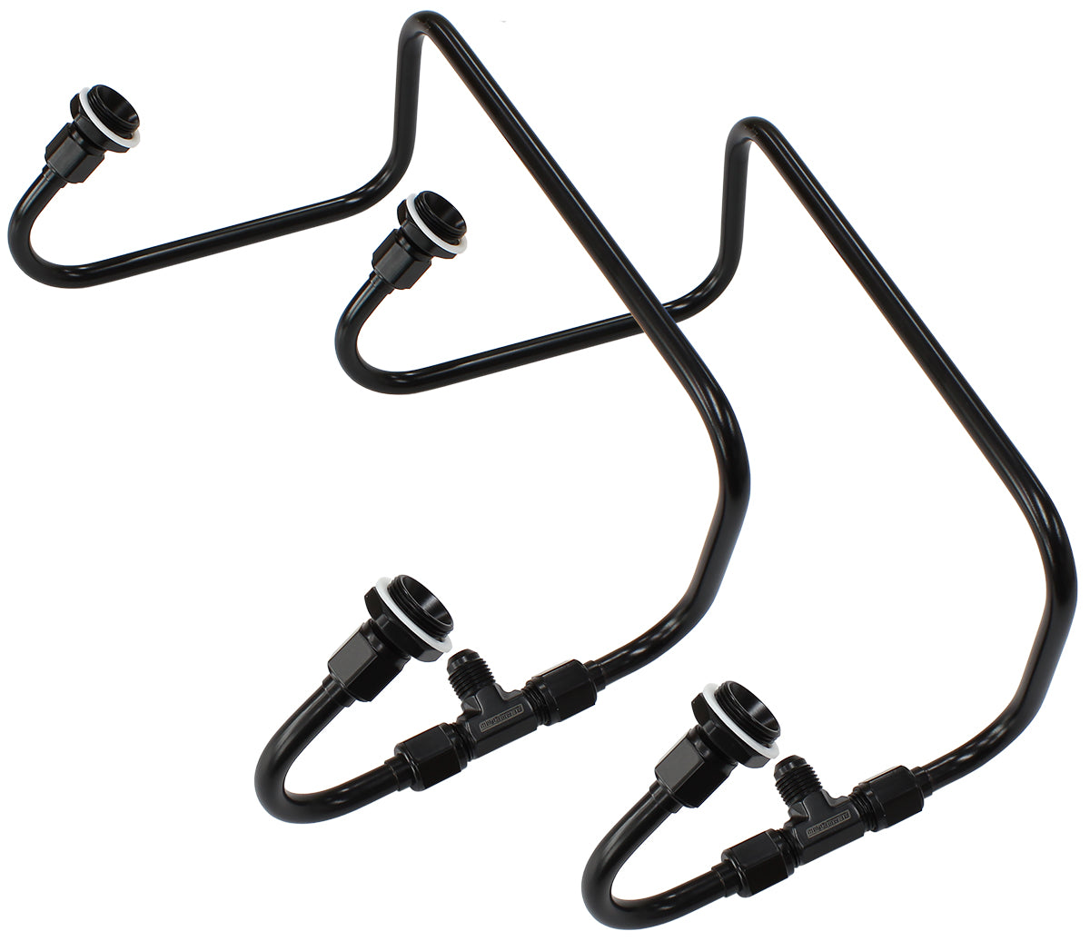 AF30-2671BLK - DUAL INLET FUEL LINE KIT SUIT 4150 HOLLEY CARB BLACK